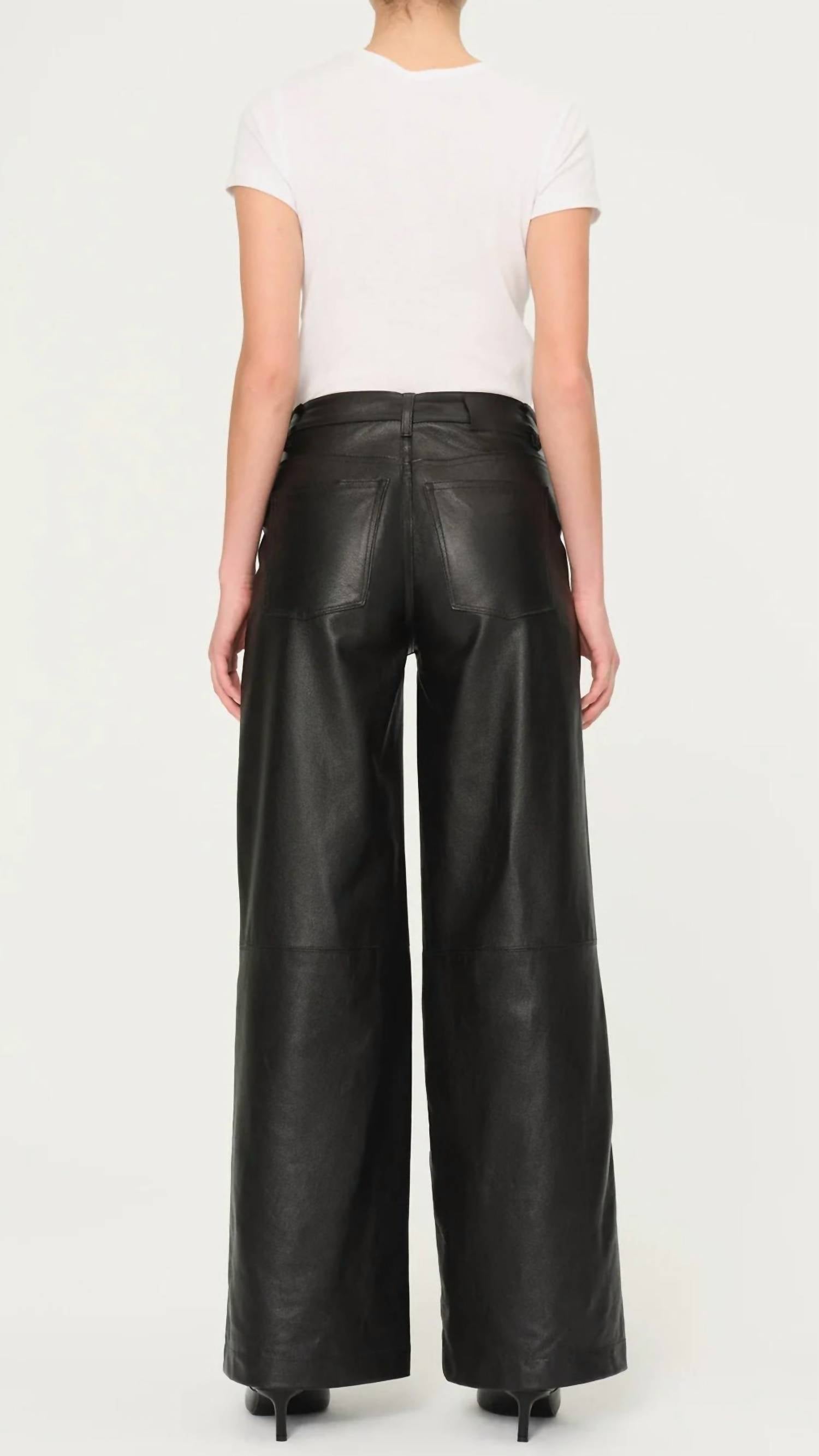Dl1961 - Women'S - Zoie Leather Wide Leg Relaxed Pants