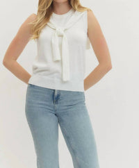 Entro - Casually Tied Knit Top