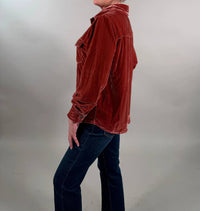 Easel - Button Down Velvet Shirt