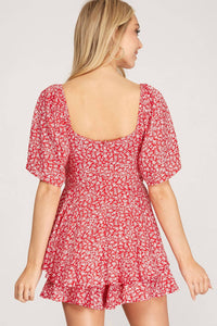 Flutter Half Sleeve Layered Romper