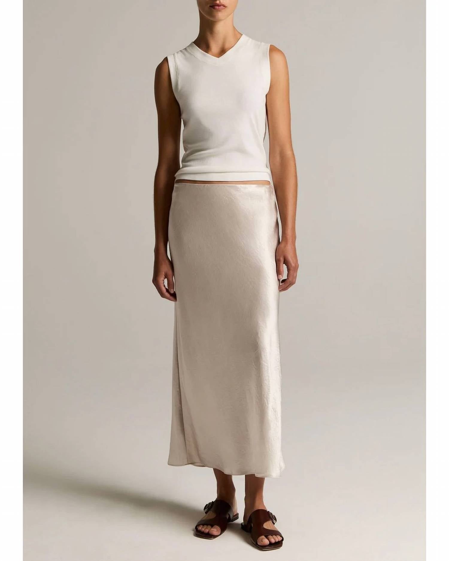 Vince - Side Slit Slip Skirt