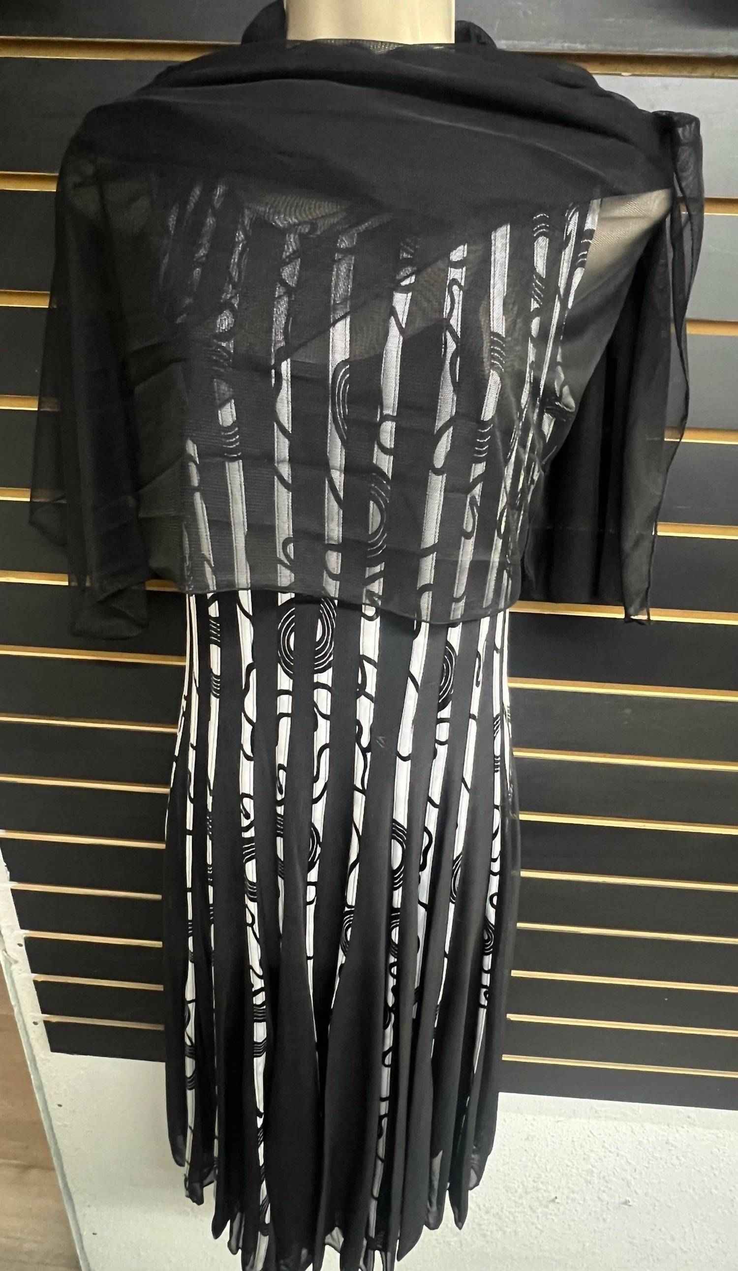 Michael K - Women's Ribbed Shaw Mesh Dress