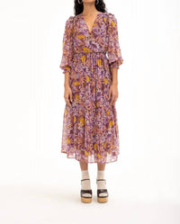 BANJANAN Women's Pearl Dress in violet - women's dress