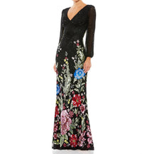 Mac Duggal - Long Sleeve Floral skirt