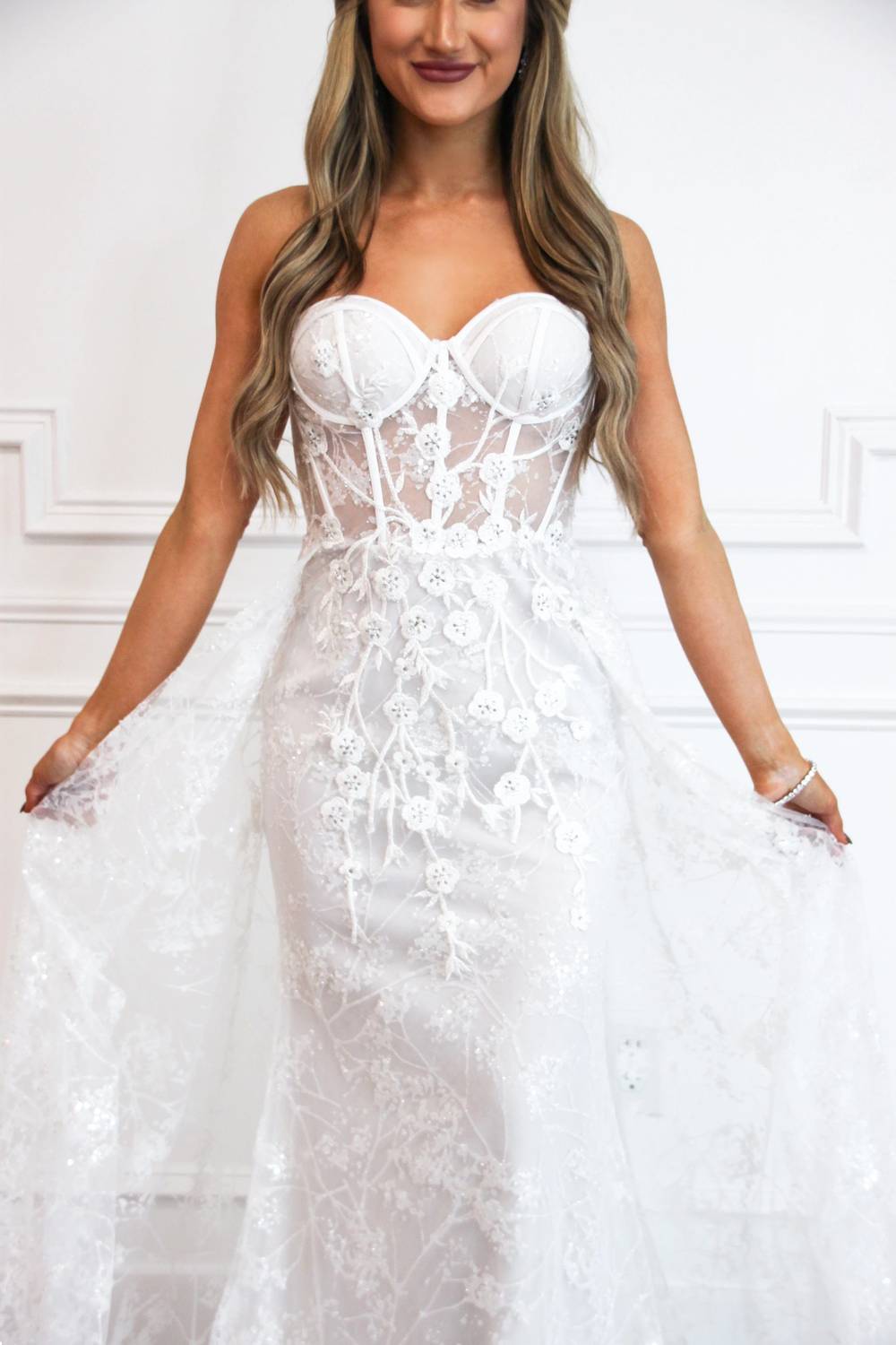 Cinderella Divine - Sealed With A Kiss Bustier Cape Wedding Dress