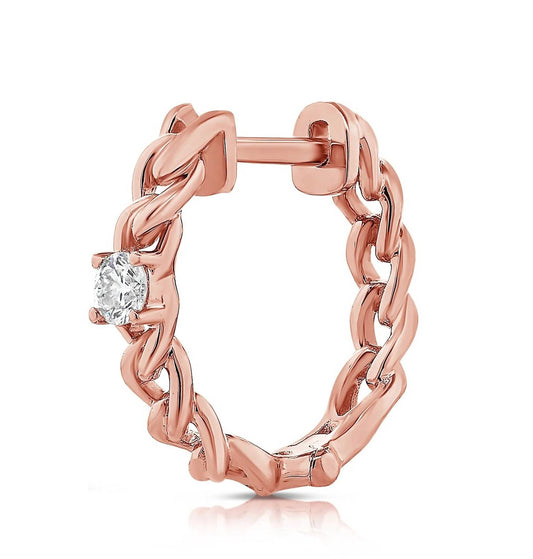 Diana M Jewels - 1.92gr Huggie Earrings With 0.12ct Diamonds