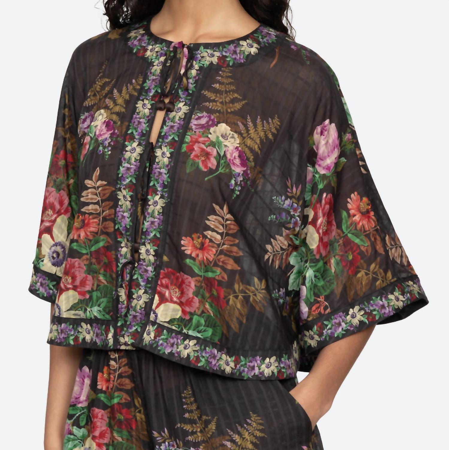 Sea - Viktoria Print Tie Front Top