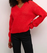 Kaffe - Katrina V-neck Casual Fit Pullover Sweater