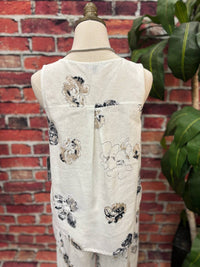 Habitat - Neutral Bloom Linen Tank