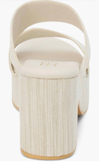 Beach by Matisse Women's Faux Leather Platform Sandals in sandstone - women's sandal - detail view