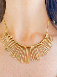 ISABEL MARANT Women's Aria Necklace in light brass - women's jewelry - alternate view