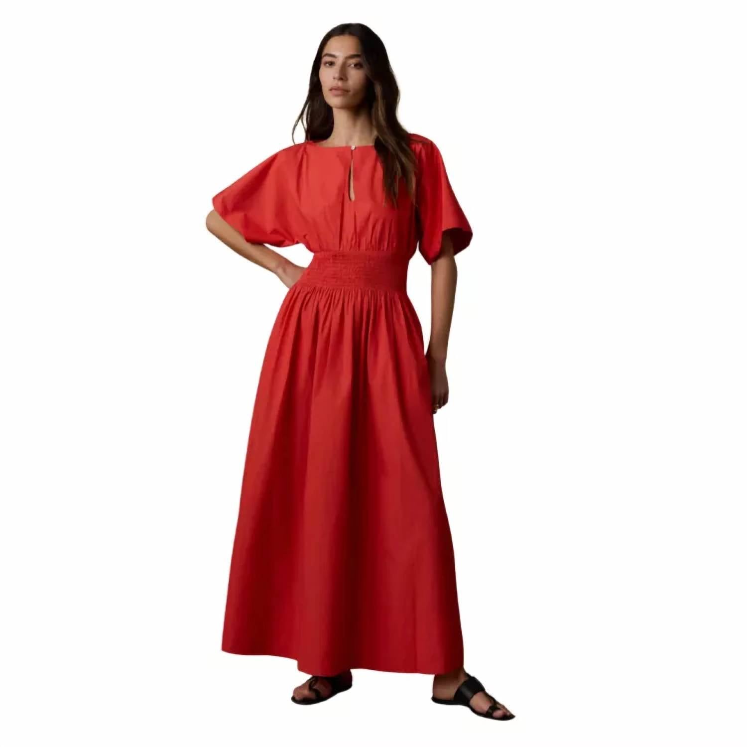 Faherty - Coastal Poplin Elia Smocked Dress