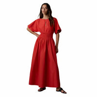 Faherty - Coastal Poplin Elia Smocked Dress