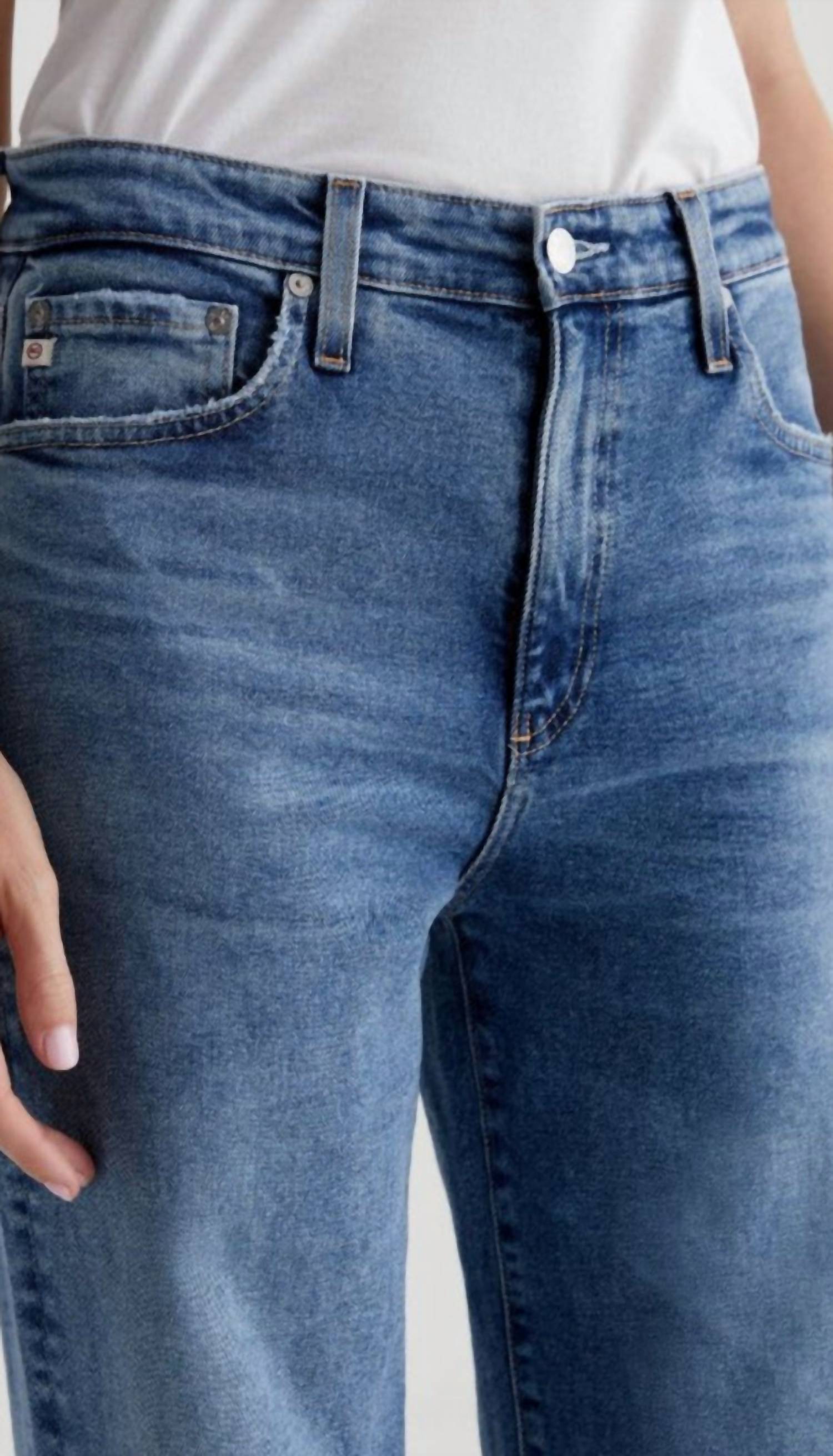 Ag Jeans - High Rise Wide Leg Jeans