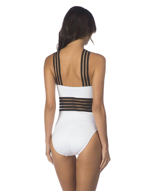Kenneth Cole - High Neck One Piece Swimsuit