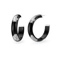 Gold & Honey - Women's Medium Lucite Hoop Earrings