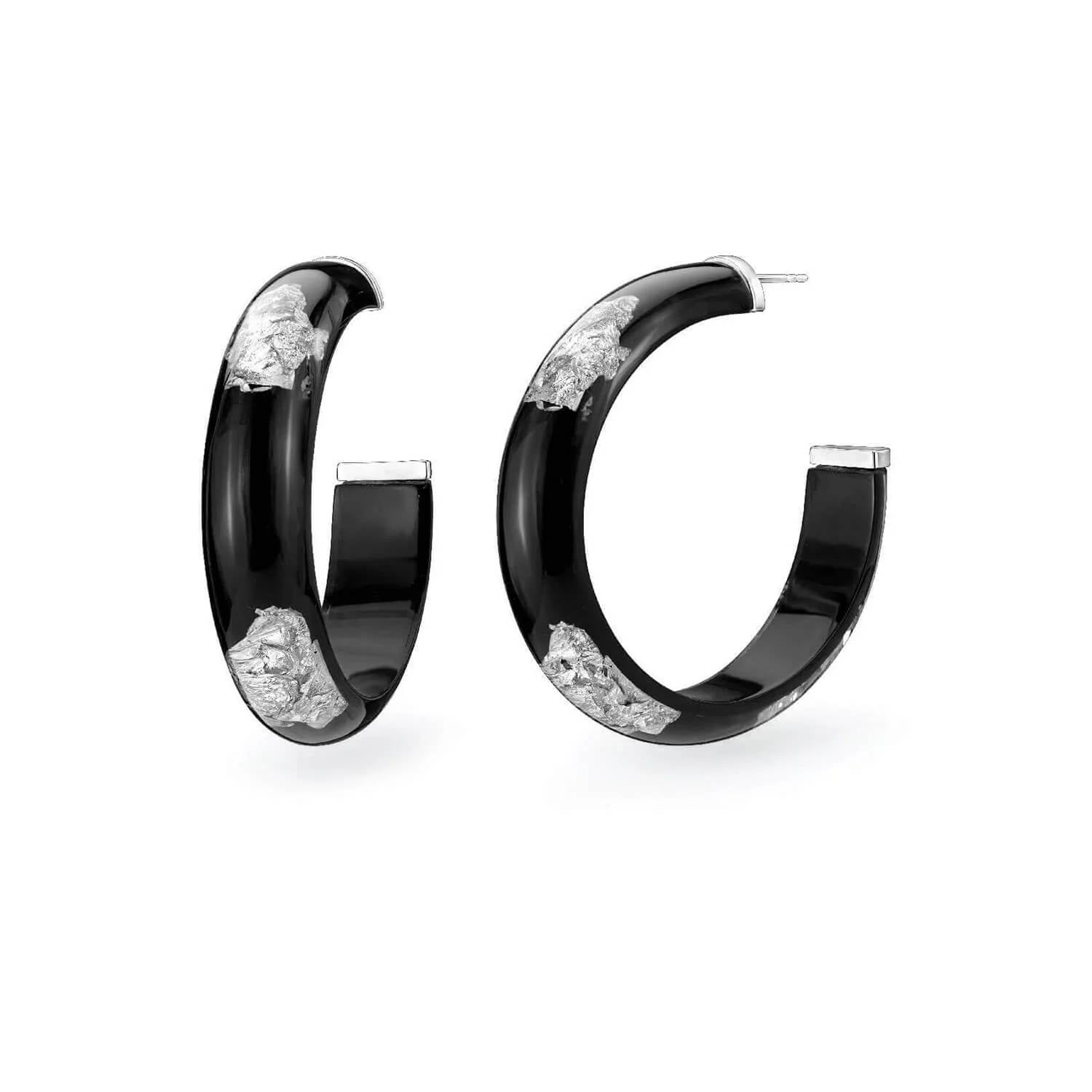 Gold & Honey - Women's Medium Lucite Hoop Earrings