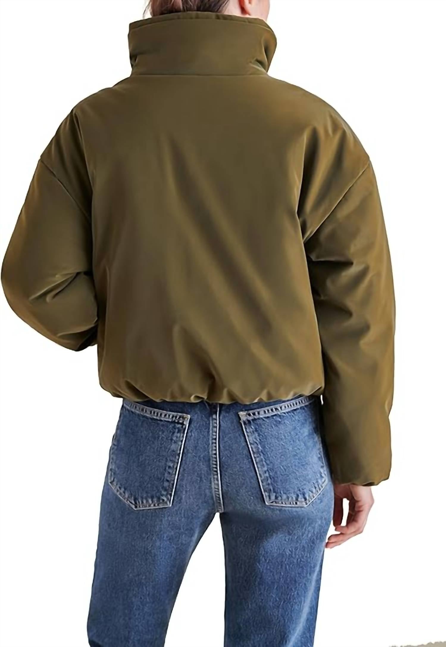 STEVE MADDEN Stratton Zip Jacket in olive - women's jacket - view 4