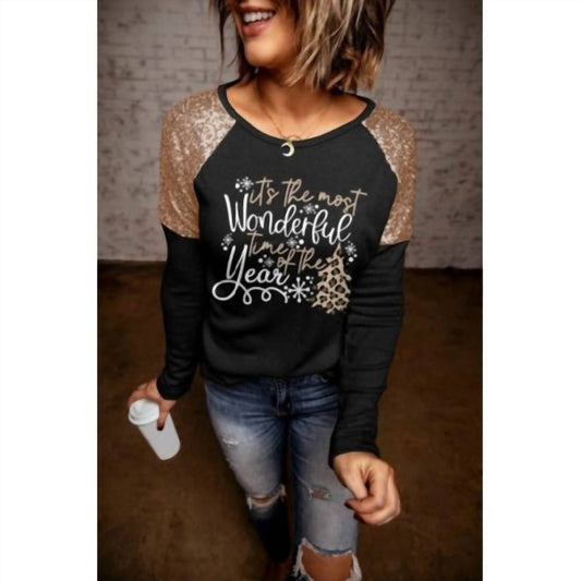 Lovesoft - Sequin Holiday Top