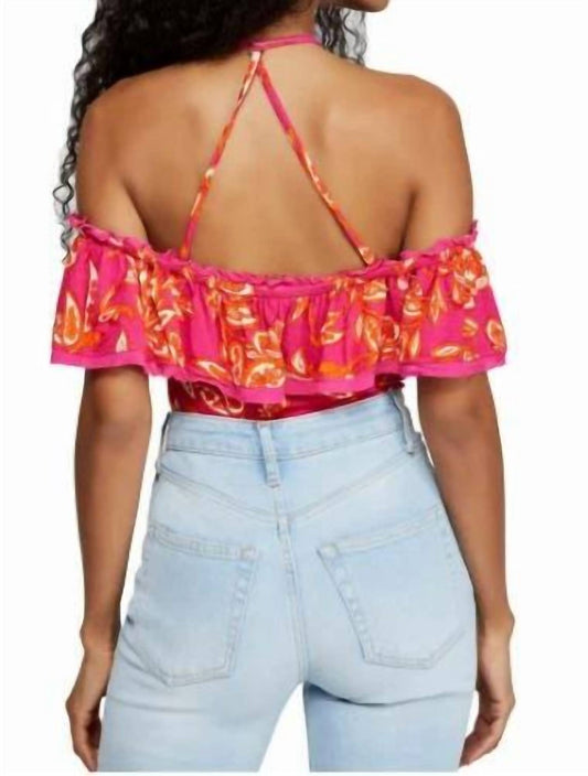 Free People - Cha Cha Cold Shoulder Flounce Top