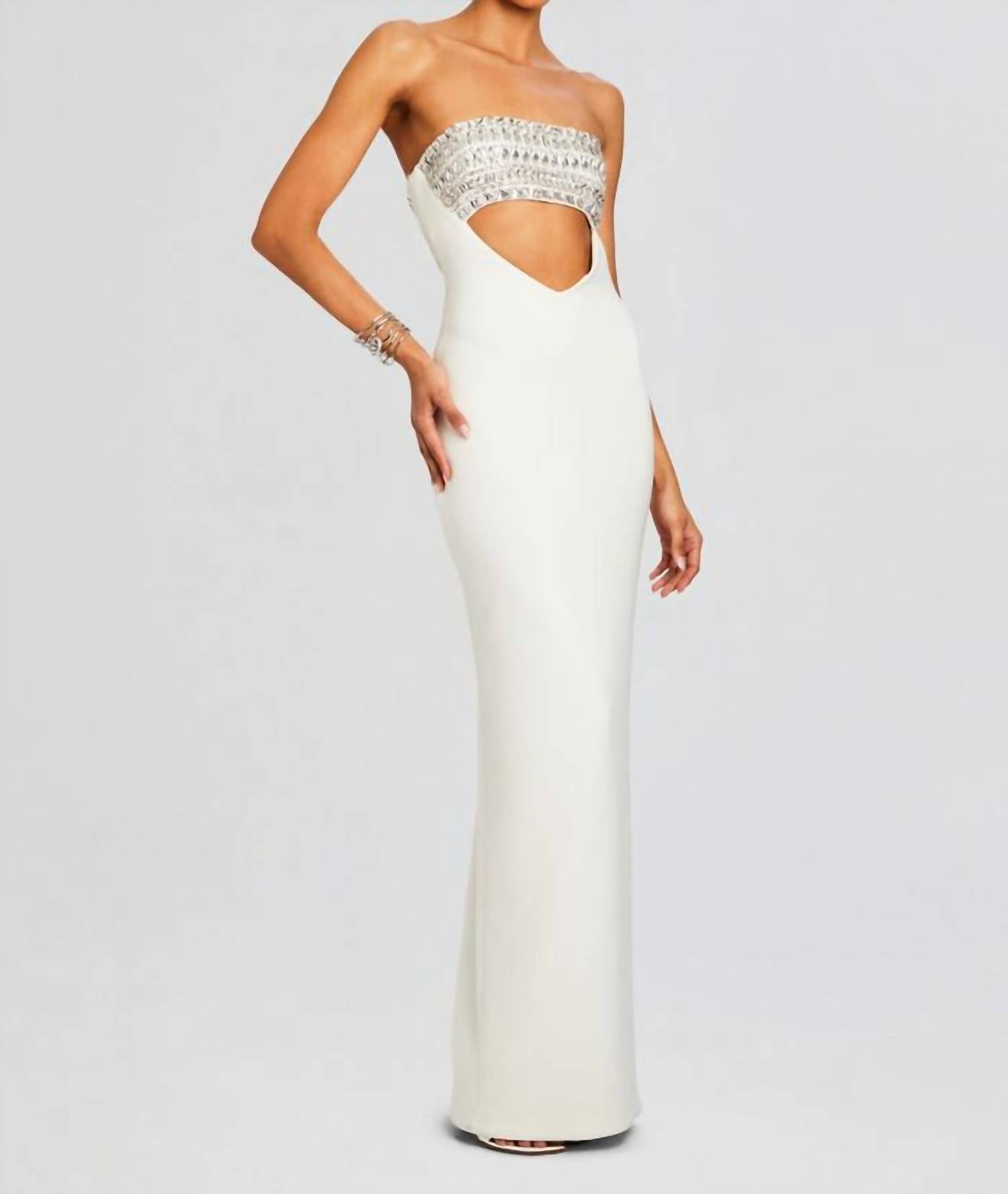 RETROFETE Swan Dress in white - women's dress - detail view