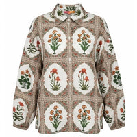 Vilagallo - Women's Floral Print Button Up Shirt