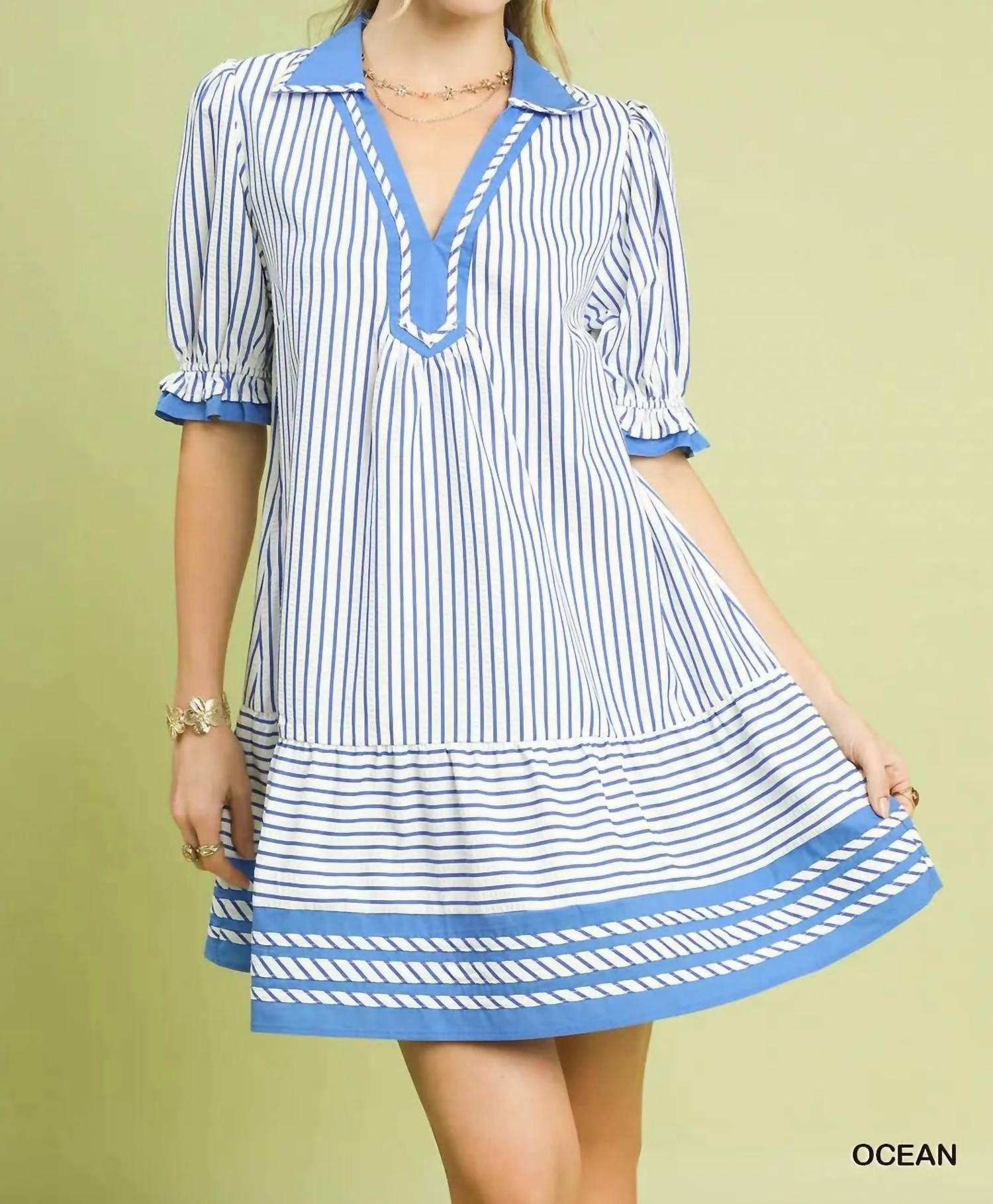 Umgee - Collared Mini Dress