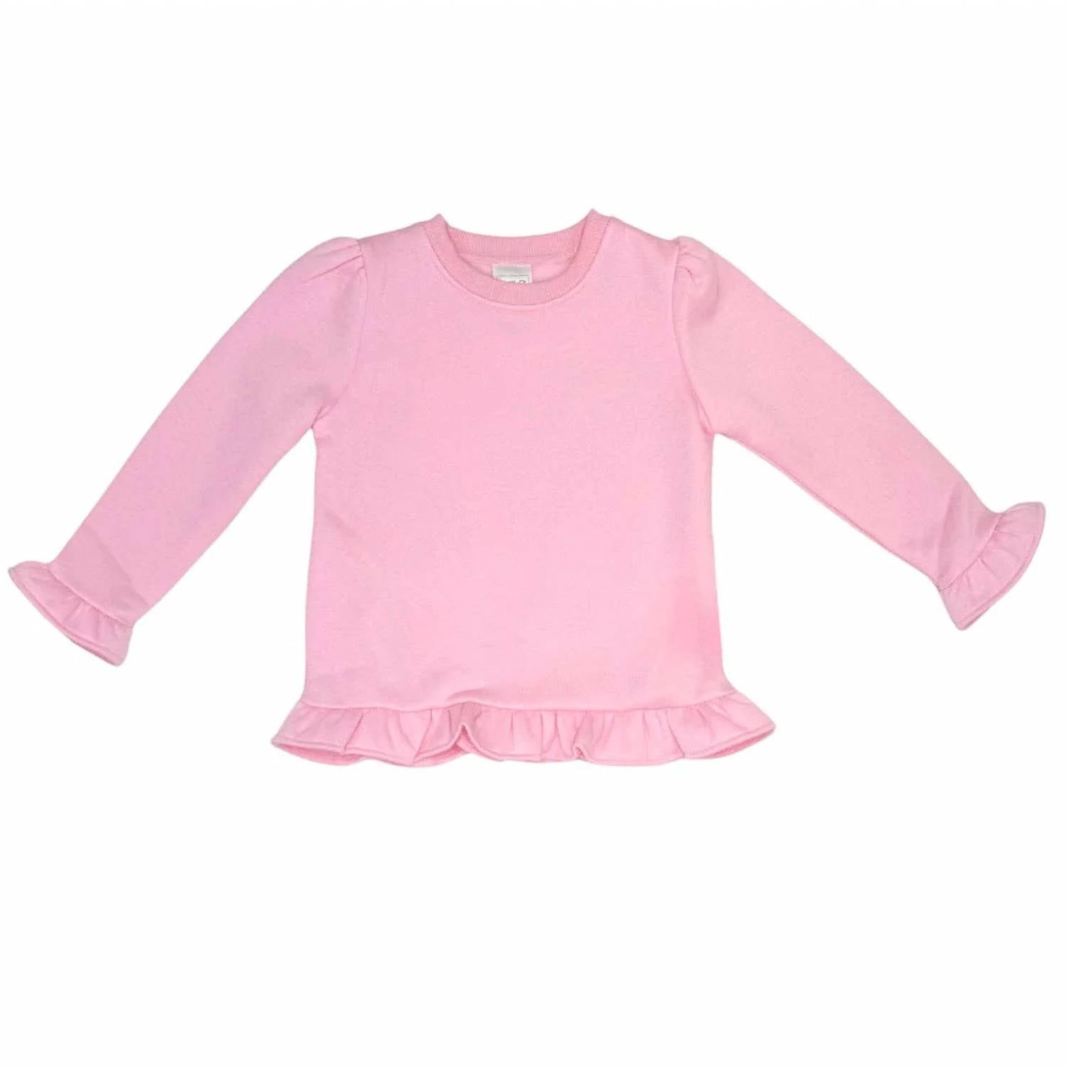 Love That Cotton - Girl's Ruffle Bottom Sweatshirt