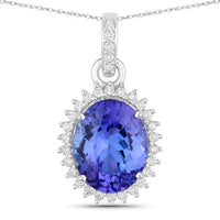 Diana M Jewels - Women's Oval Natural Tanzanite Pendant Necklace (2.78 Ct) - Signature