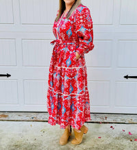 &merci The Camille Dress in red - women's dress - detail view