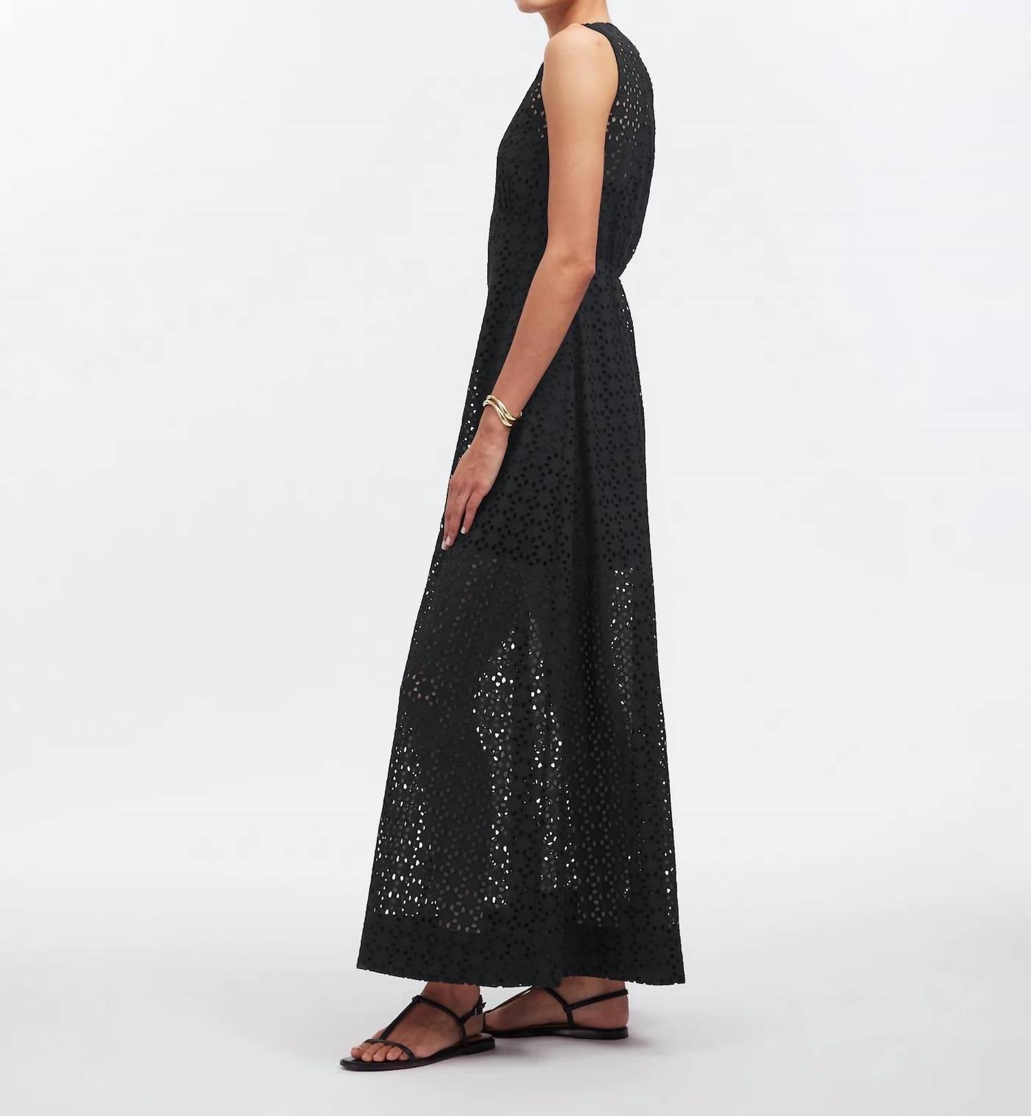 Madewell - Sleeveless Eyelet V-neck Maxi Dress