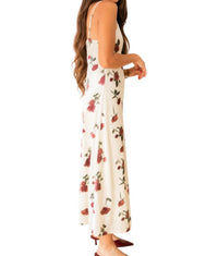 Lucy Paris - Eternal Flower Suede Midi Dress