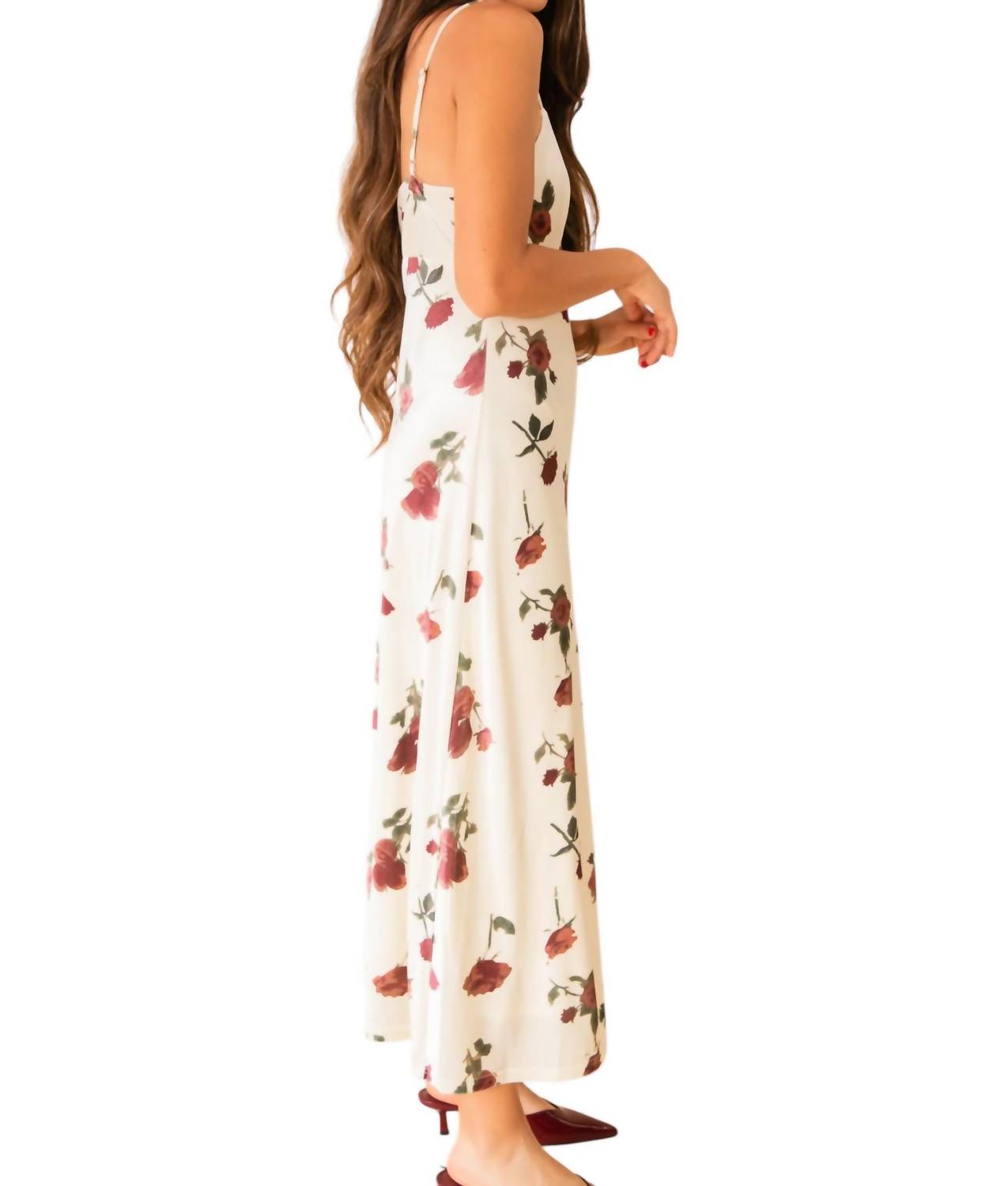 Lucy Paris - Eternal Flower Suede Midi Dress