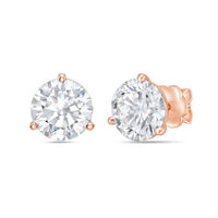 Diana M Jewels - 1.00 Ct Lab-grown Round Diamond 3-prong Stud Earrings