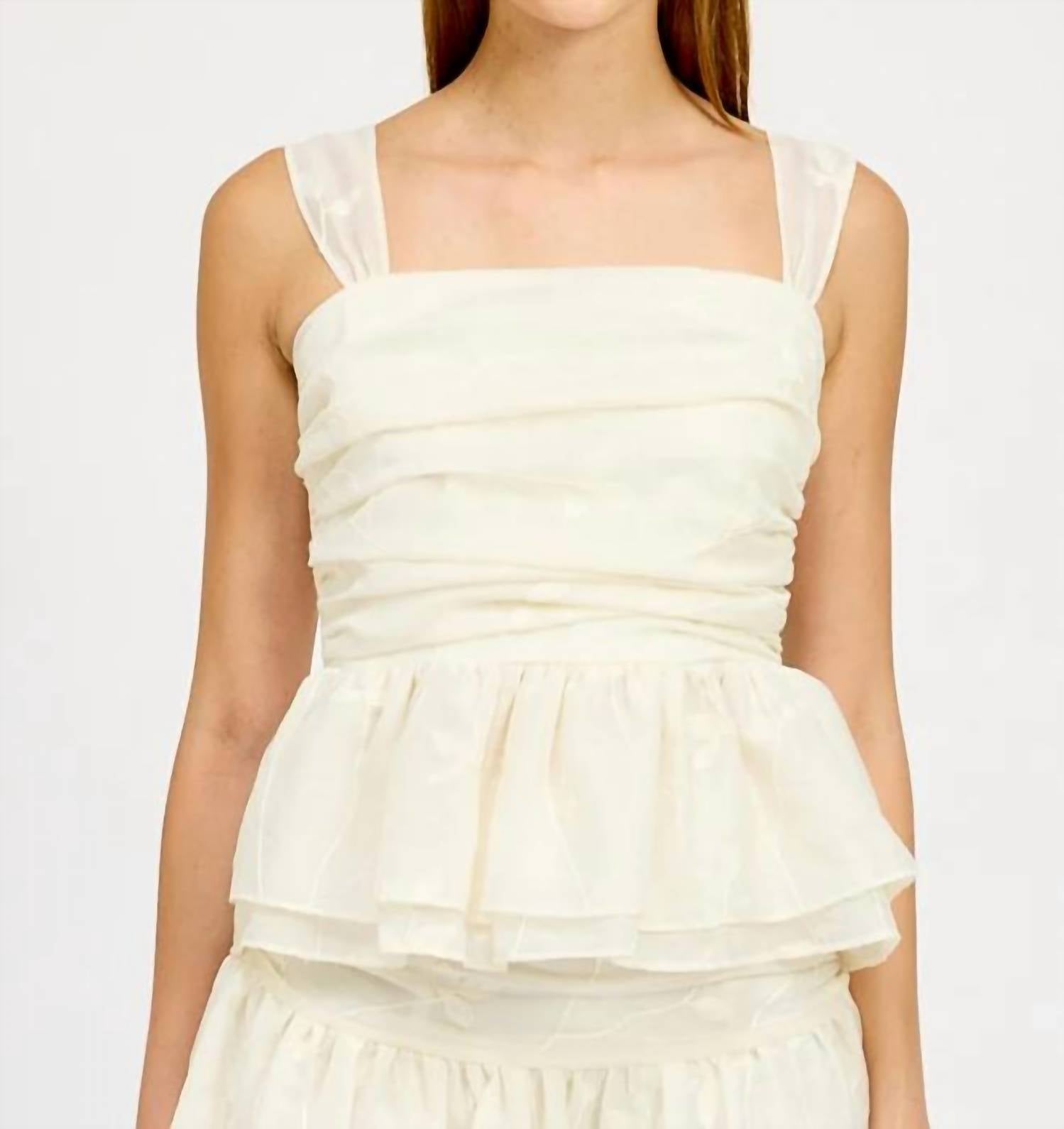 En Saison - Ruched Peplum Top