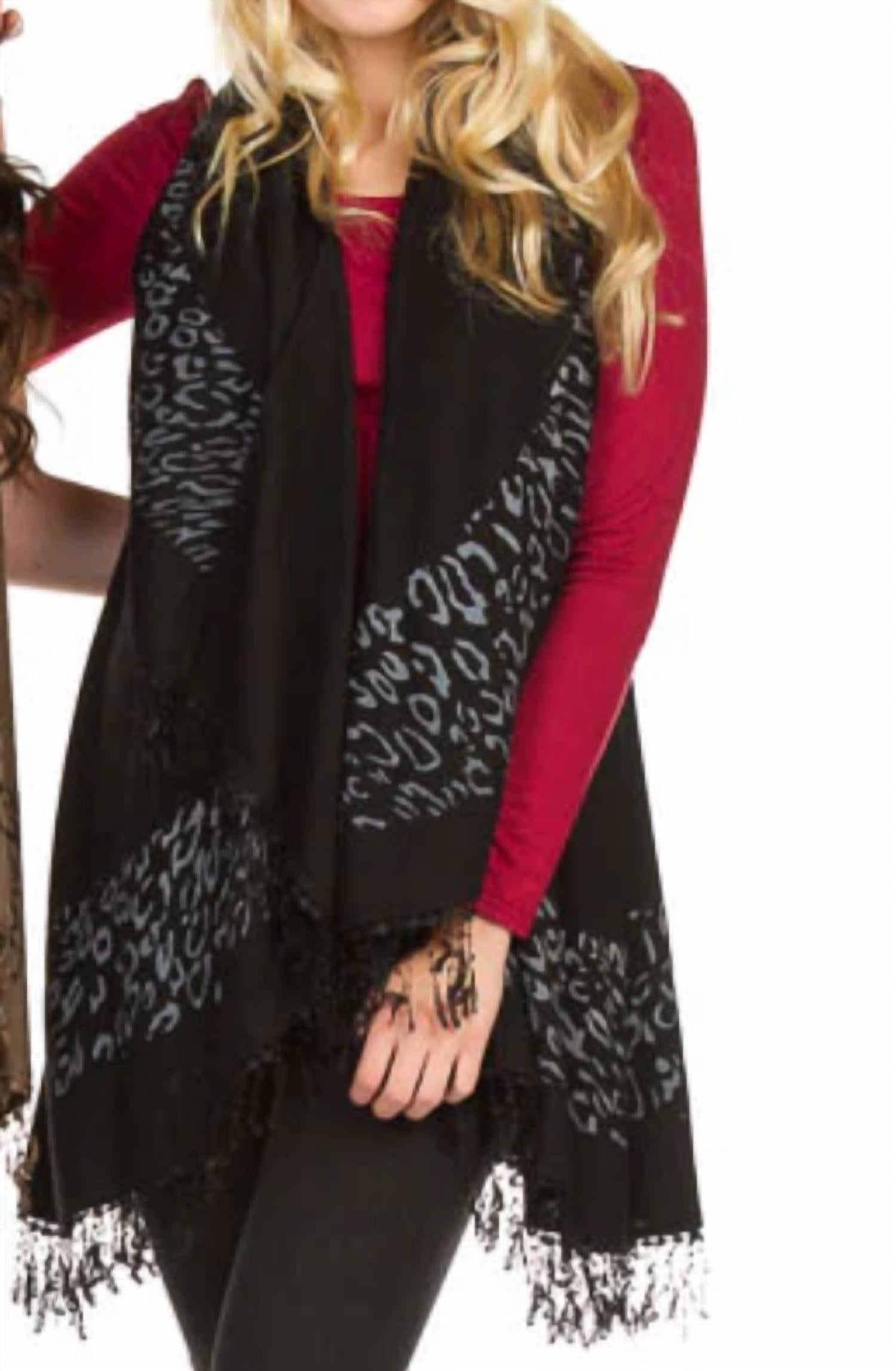 Papillon - Animal Print Fringe Vest