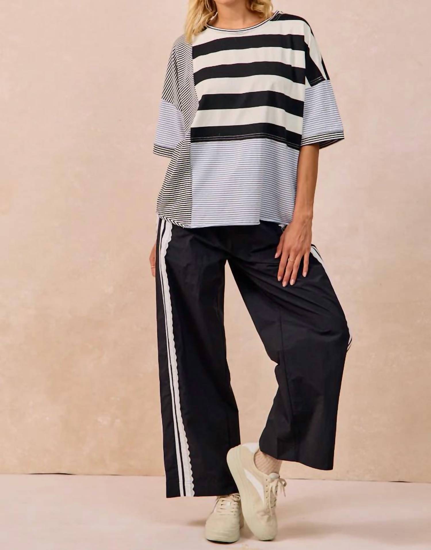 Bibi - Reese Side Contrast and Lace Detailed Track Pants