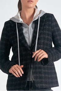 Elan - Plaid Blazer Hoodie
