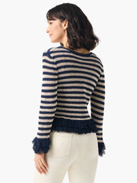 Nic + Zoe - Theodora Twilight Fringe Stripe Cardigan