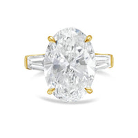 Diana M Jewels - Women's Oval & Baguette Lab-Grown Diamond Ring (8.00 Ct) - Elegant Plus