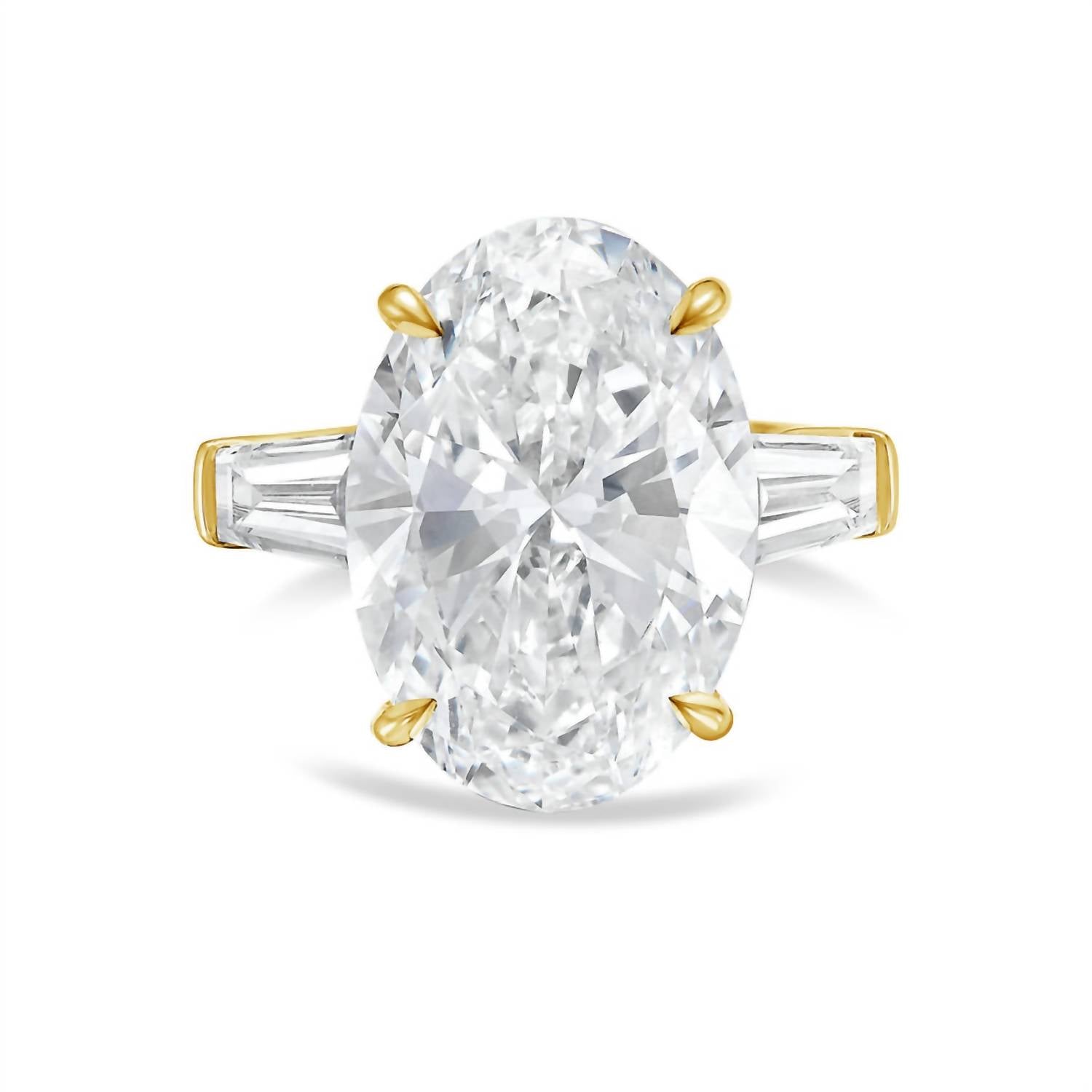 Diana M Jewels - Women's Oval & Baguette Lab-Grown Diamond Ring (8.00 Ct) - Elegant Plus