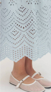 Entro - Eyelet Midi Skirt