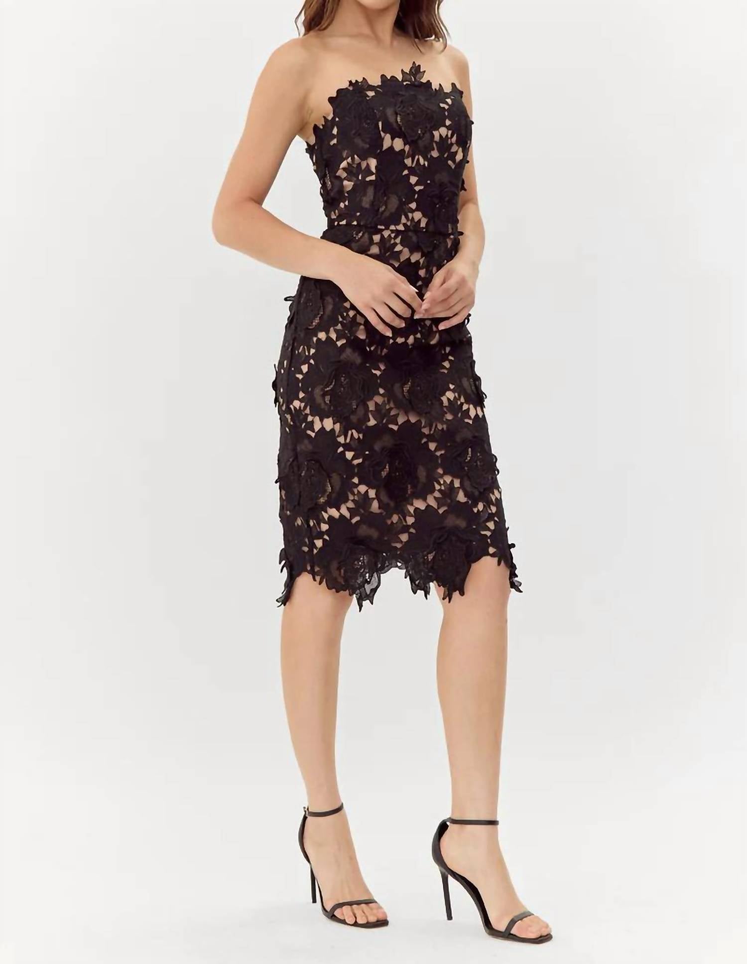 Adelyn Rae - Jade Woven Lace Tube Mini Dress