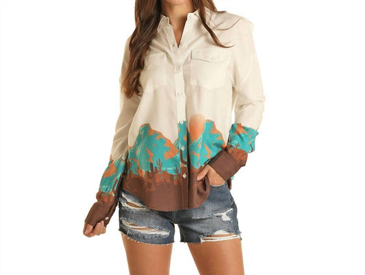 Rock & Roll Denim - Desert Scenery Boyfriend Shirt