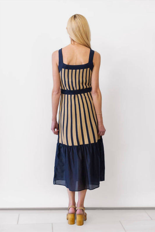 Current Air - Zuri Contrast Striped Knit Midi Dress