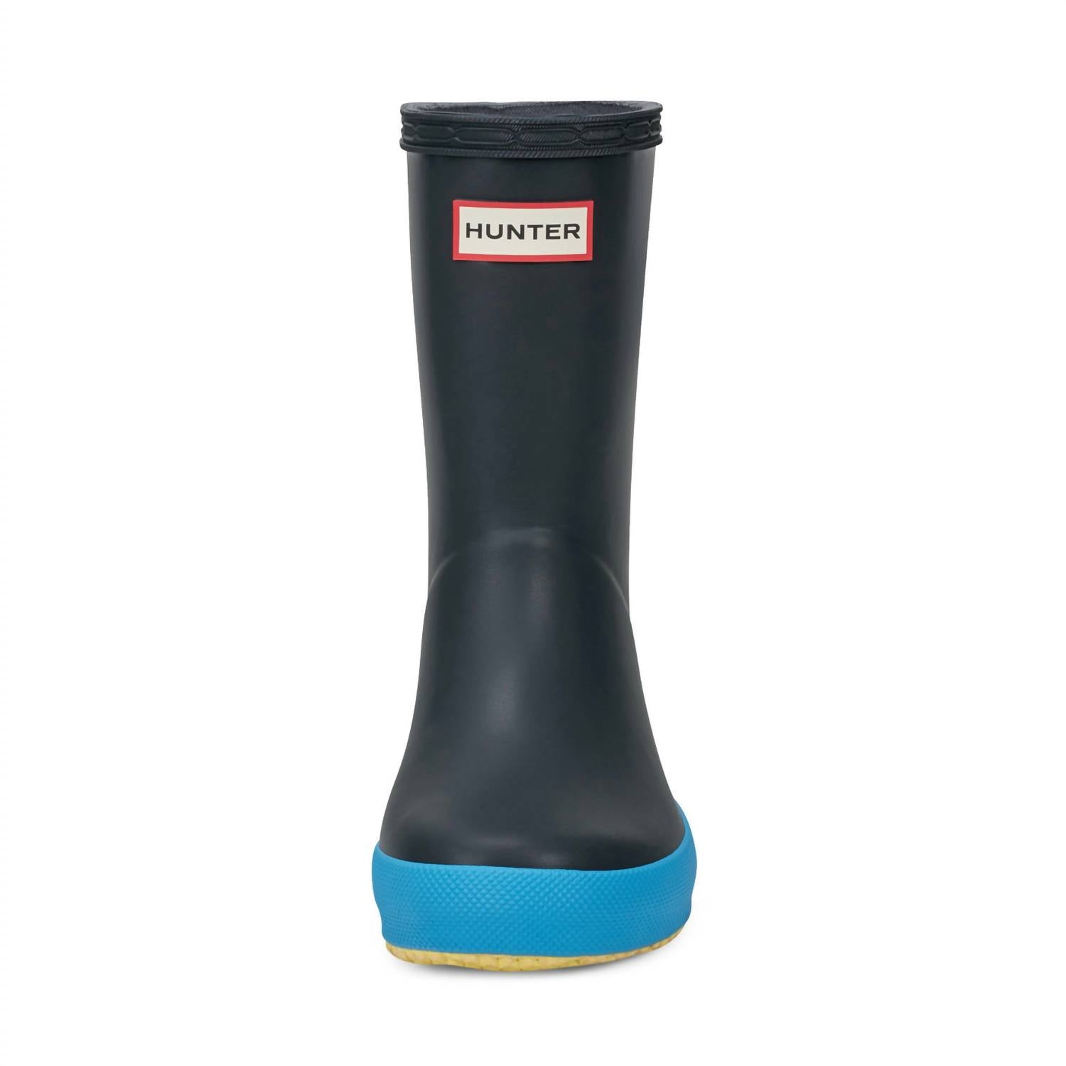 HUNTER Kids First Classic Rain Boots in navy - kids' shoe - detail view