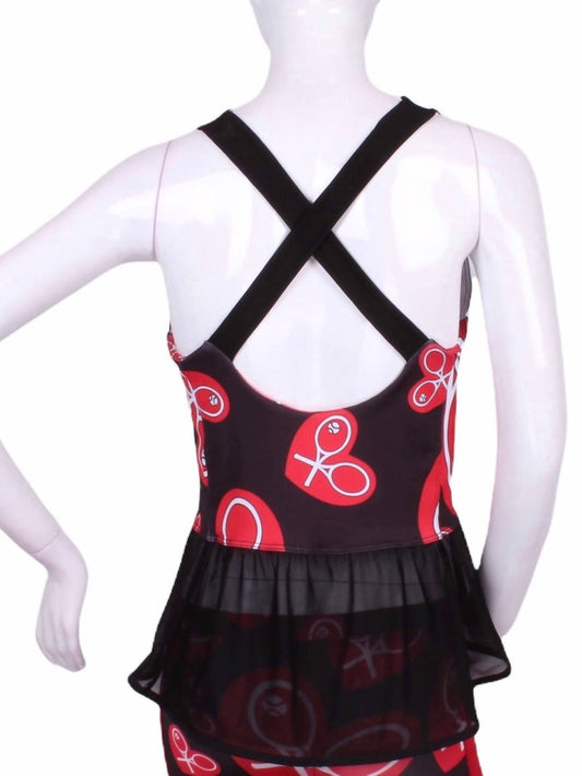 Love Love Tennis - Women's Limited Ruffle Tennis Tank