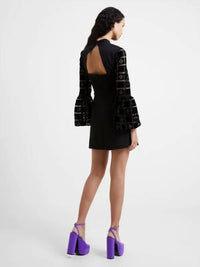 French Connection - Garnet Velvet Lace Mini Dress