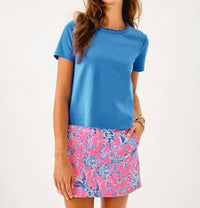 Lilly Pulitzer Clairmont Crochet Trimmed Knit Top in sunwashed blue - women's blouse