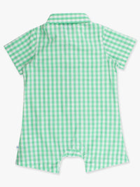 Rufflebutts - Baby Boys' Classic Short Sleeve Woven Button-up Romper